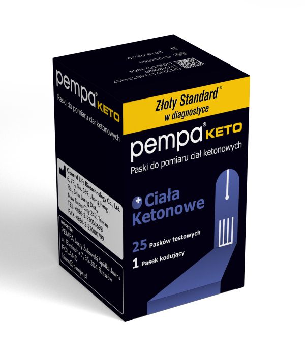 Pempa Keto 2w1 paski do pomiaru ciał ketonowych 